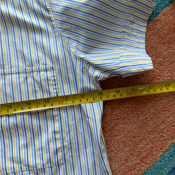 Made in Italy Button Down Striped 100% Cotton Shirt - Picture 7 of 9